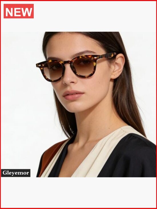 Round Sunglasses UV400 Protection Plastic Frame Unisex main image 7